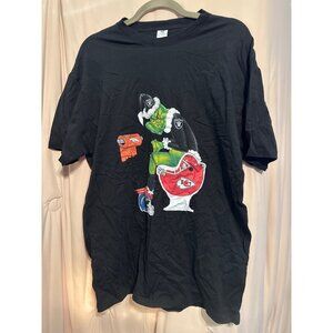 Raiders Grinch Pooping on Kansas City Chiefs Toilet Size Large NWOT